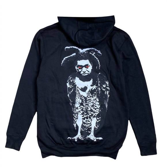 NEW L.O.V.E men's old english nightmare hoodie in black - Picture 2 of 2